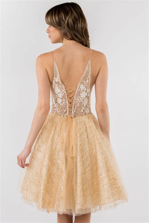 Silver 3D Floral Applique Short Homecoming Dress - Homecoming Dresses