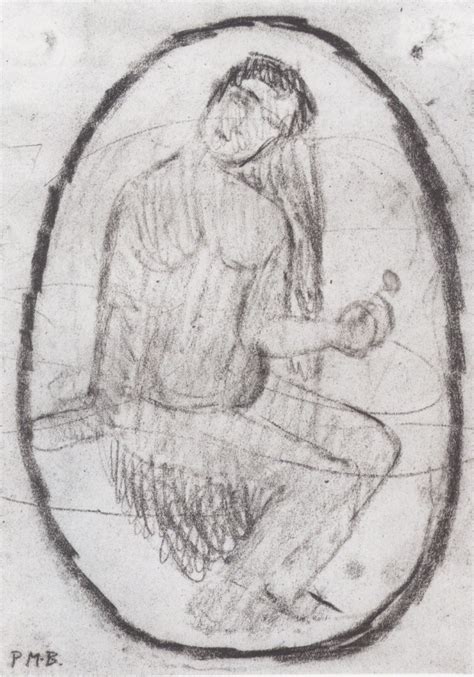 Seated Nude with a flower (c.1906) by Paula Modersohn-Becker – Artchive