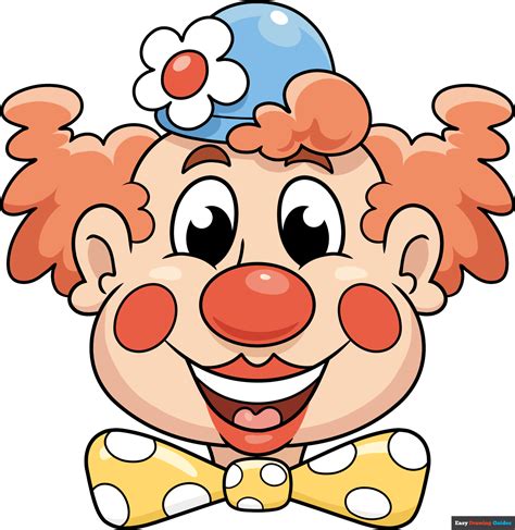 draw  clown face  easy drawing tutorial