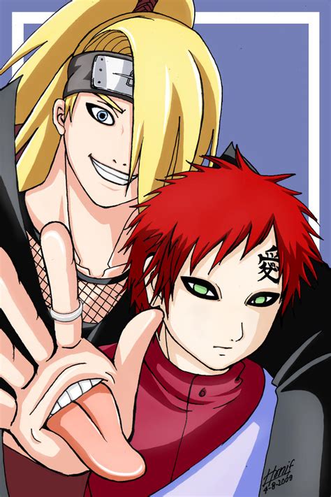 Request: Gaara X Deidara by honeyf on DeviantArt