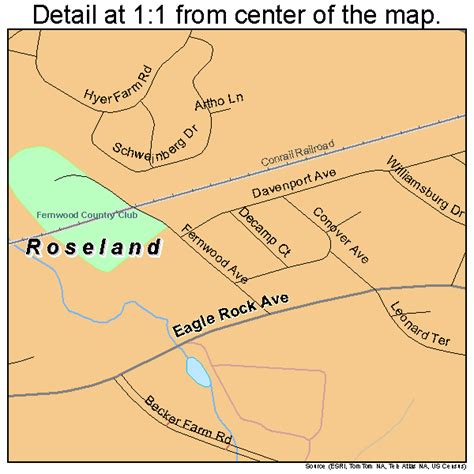 Roseland New Jersey Street Map 3464590
