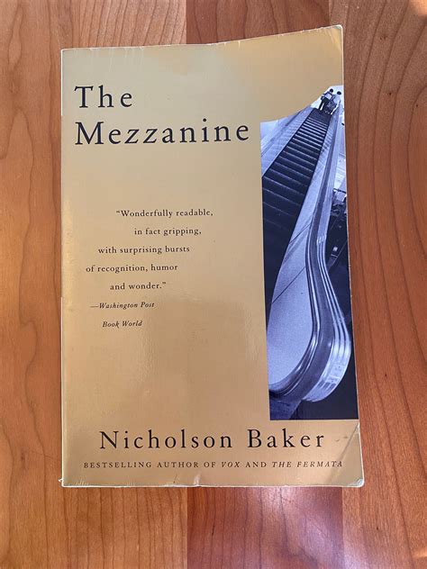 The Mezzanine By Nicholson Baker