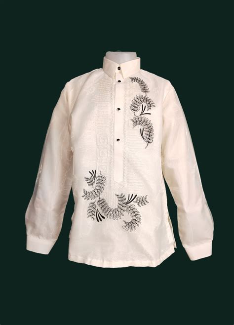 Barong Tagalog - Agila (P6) - Classic - Black & Cream Embroidery (XL ...