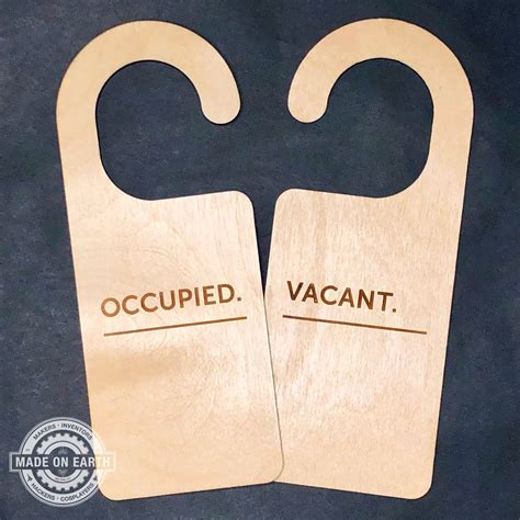 Occupied, Vacant, Do Not Disturb Sign, Minimalist, Double Sided, Room