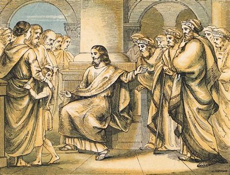 jesus rebukes  scribes  pharisees stock image   learn