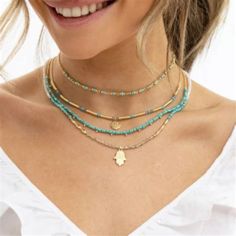 Panacea Gold Plated Gemstone Necklaces By Boho Betty