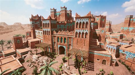 medieval desert castle middle eastern kasbah fortress ue