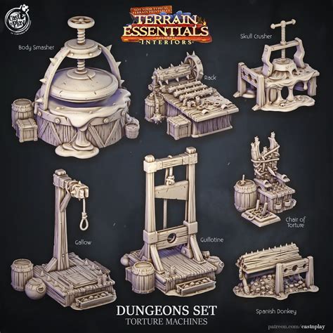 Torture Machines Dungeon Set Interiors Cast 'n Play - Etsy