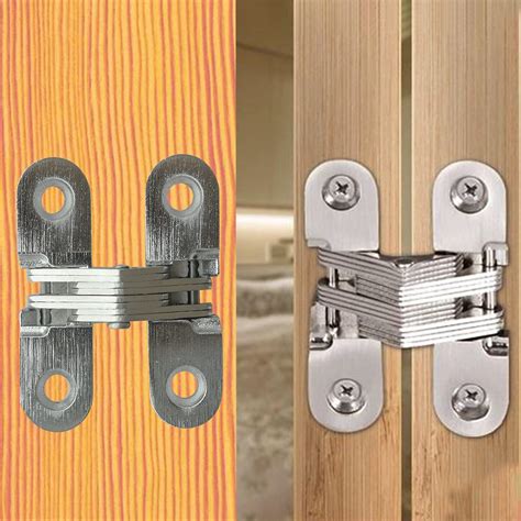Snapklik.com : 8Pack Hidden Hinges For Doors, 1-3/4” Stainless Steel