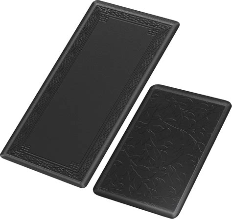 Amazon.com: Anti Fatigue Kitchen Mat Set, Black (24" x 60" & 24" x 36") : Home & Kitchen