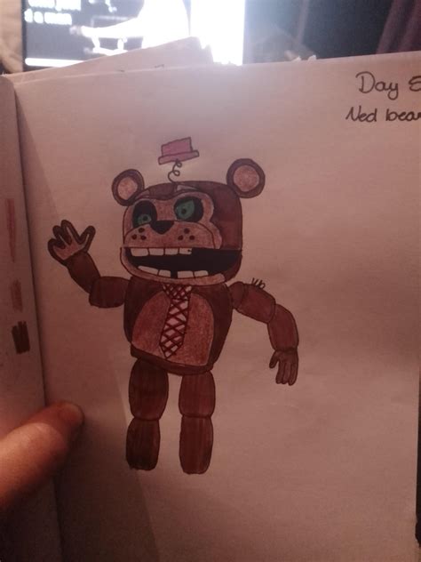 drawing all of the animatronics day 54: Ned bear. err I don't know what to write here : r ...