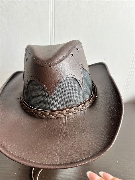 Vintage Brown Cowboy Hat, Cowboy Hat, Western Hat, Leather Cowboy Hat ...