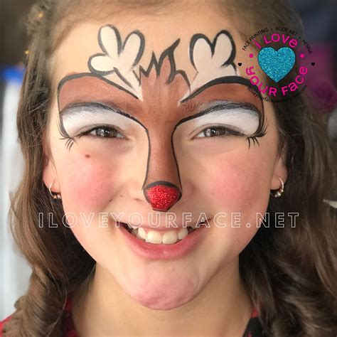 reindeer face painting 6