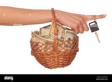 basket  money stock photo alamy