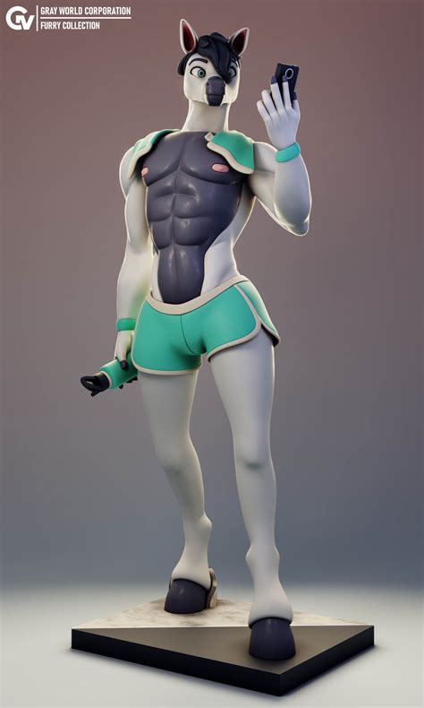 Furry Horse 1 - Furry 3D Model by Gray World Corporation