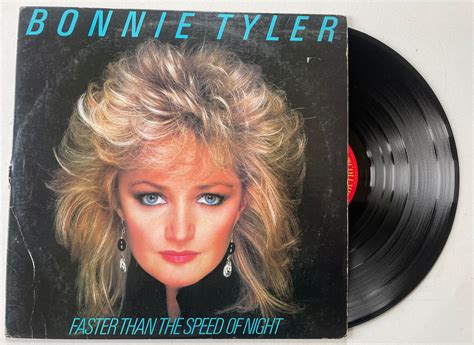 Bonnie Tyler Lp Faster Than the Speed of Night Vg+/vg+ - Etsy