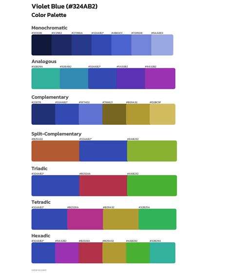 Violet Blue color palettes - colorxs.com