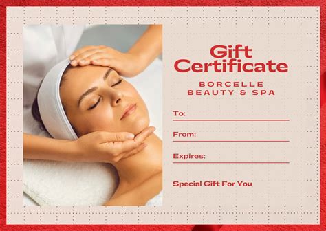 Free, printable, customizable spa gift certificate templates | Canva