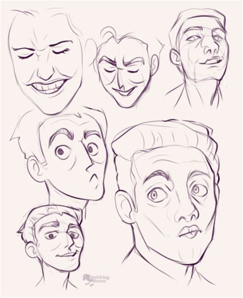 Face expressions, poses, character design : Drawing drill #85 ...