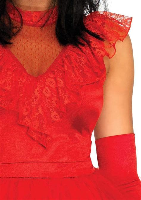 RED BEETLE BRIDE Costume Set Red Dress With Bow Lace Veil - Etsy