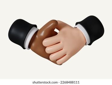 3d Hands Business Handshake Emoji Isolated Stock Illustration ...