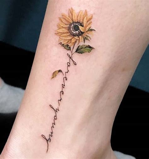 beautiful sunflower tattoo designs  ideas