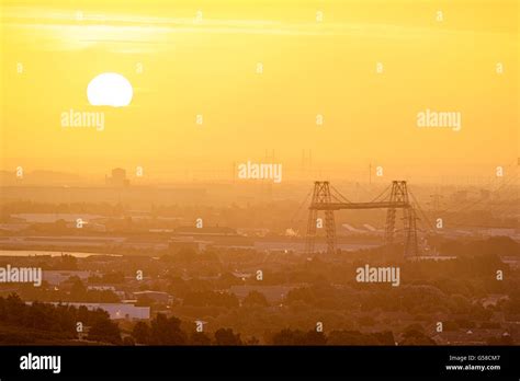 Newport City skyline, looking towards the estuary. This view includes ...