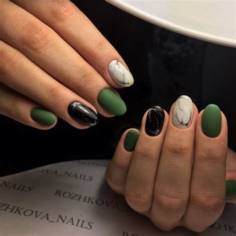 Зеленый маникюр: 80 фото новинок | Fashion nails, Nails, Manicure