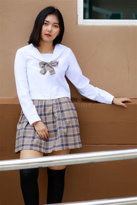 japanese cute teen school girl stock   royalty