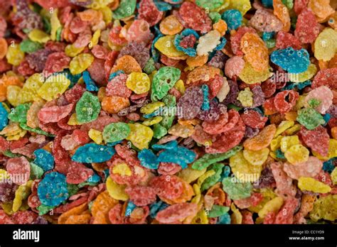 Fruity Pebbles breakfast cereal Stock Photo - Alamy