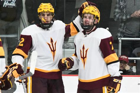 ASU Hockey: No. 16 Devils score six goals in game one victory against RIT