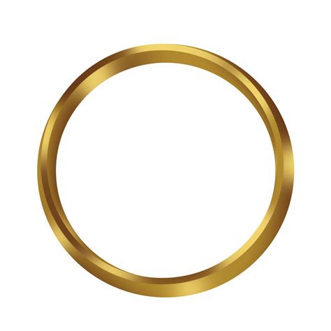 circle gold frame  png