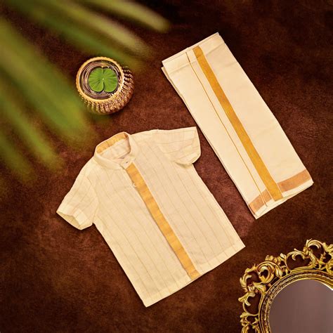anirudh traditional onam dhoti  shirt  baby boys navin