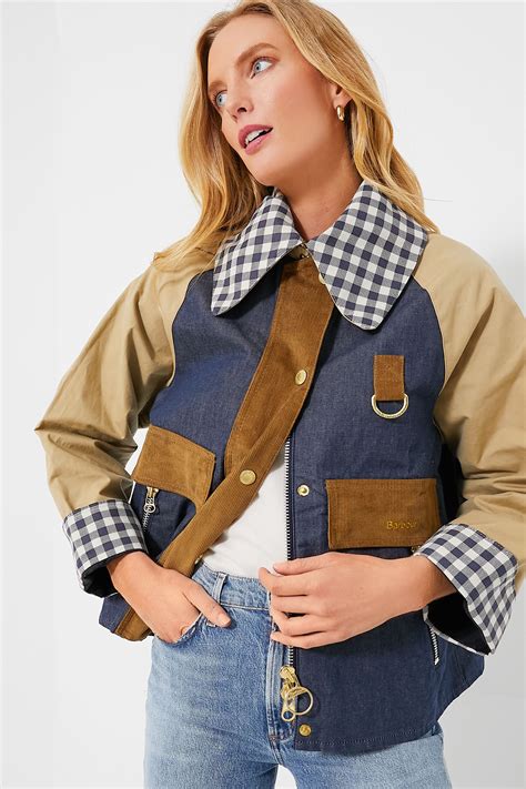 Summer Navy Northumberland Catton Patch Showerproof | Barbour