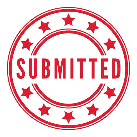 Premium Vector | Red Submitted isolated round stamp sticker sign with