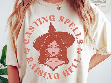 Casting Spells Witch Halloween PNG Funny Witch Png Witchy - Etsy