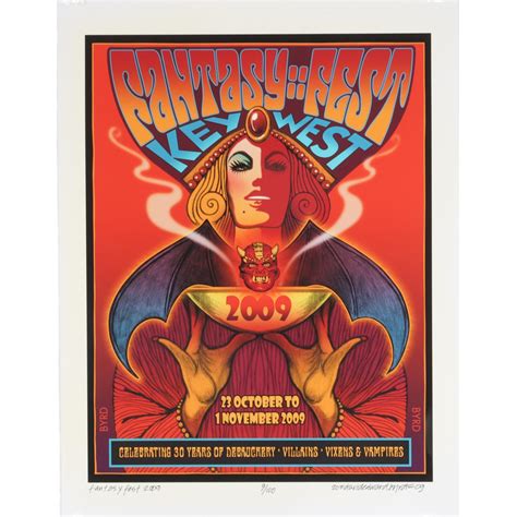 Lot - David Byrd signed Fantasy Fest Key West 2009 Limited Edition