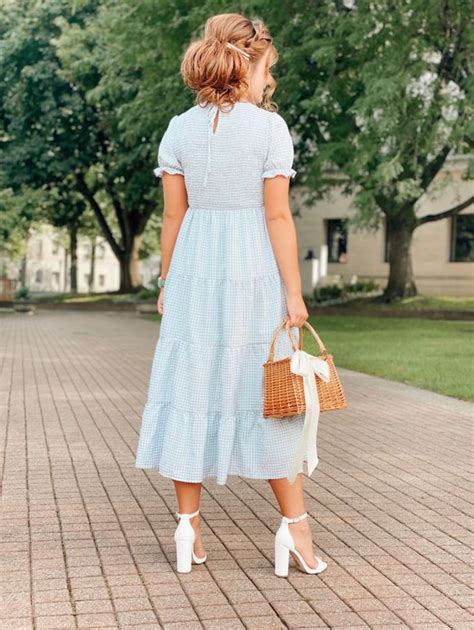 Alex modest midi dress in sage – JanieLanie