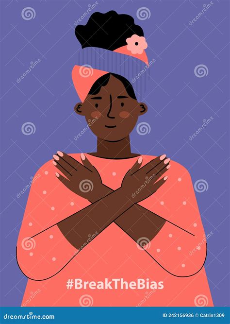 Break the Bias. Women S International Day. IWD. 8th March. Black Woman