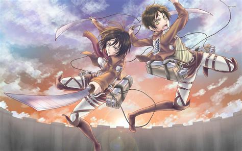 Mikasa Ackerman X Eren - Eren Yeager And Mikasa Ackerman Wallpapers - Wallpaper Cave