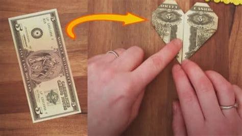 how to make heart out of a dollar bill