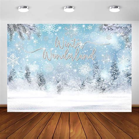 Amazon.com : Avezano Winter Wonderland Backdrop Snowflakes Party Winter