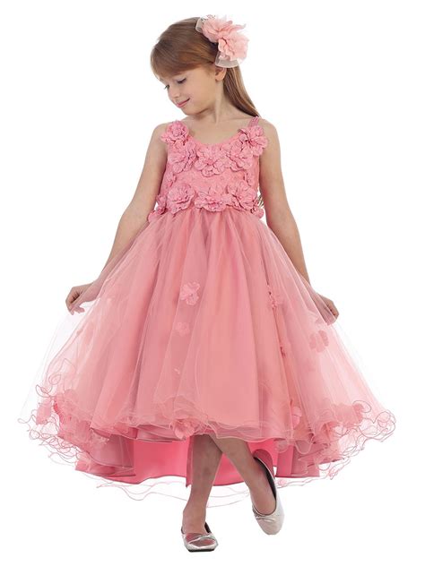Dusty Rose Floral & Lace Tulle Dress w/ Bolero - Pink Princess