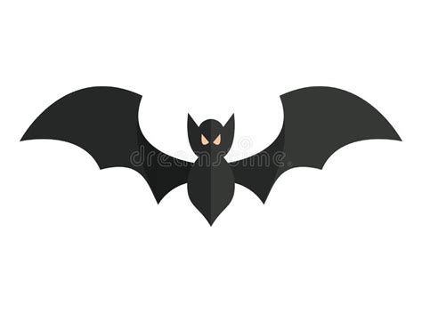 Halloween Bat Flying Silhouette Stock Illustration - Illustration of ...