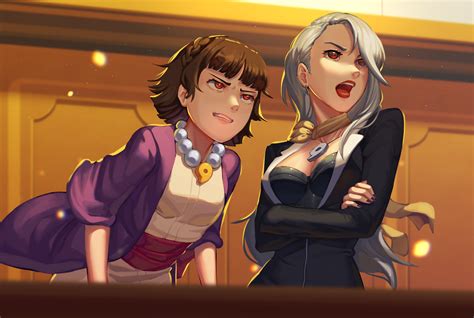 niijima makoto, maya fey, mia fey, and niijima sae (persona and 2 more