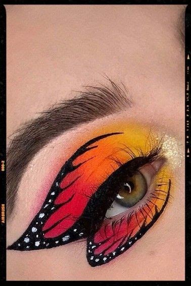 Hot Butterfly Makeup Look em 2024 | Olhos de borboleta, Ideias de ...
