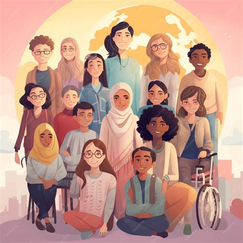 Premium AI Image | poster about inclusivity for students in a classroom