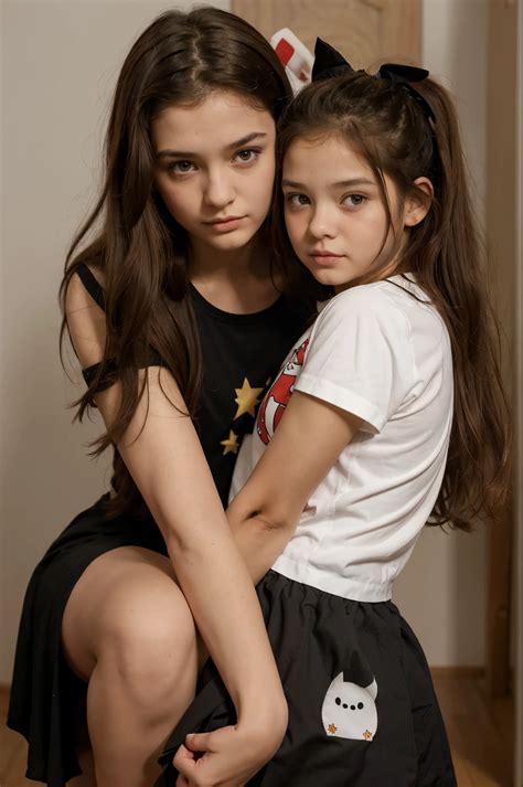 young girls  posing   picture   room seaart ai