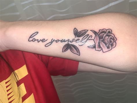 Love yourself tattoo | Love yourself tattoo, Tattoos, Tattoo designs