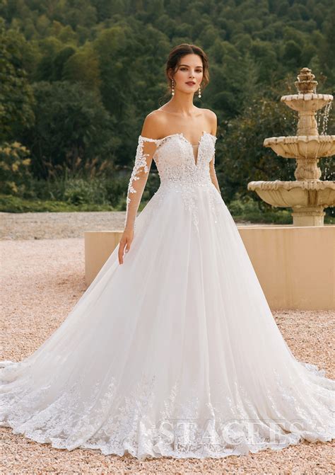 Ball Gown Wedding Dresses With Off The Shoulder Sleeves